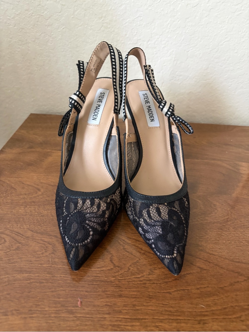 Black Pointed Toe Stiletto Heels - Women